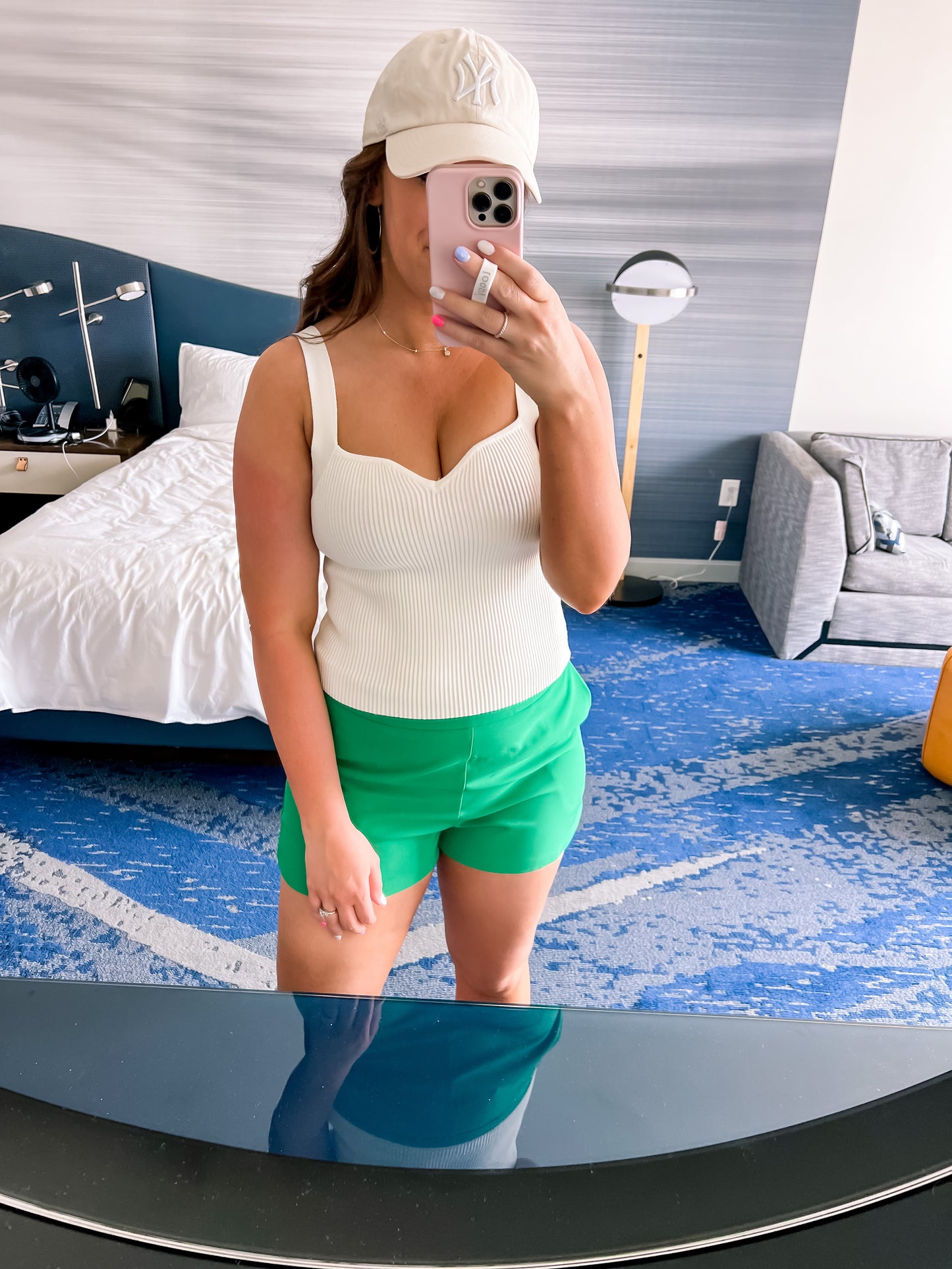 Off White Ribbed Camisole