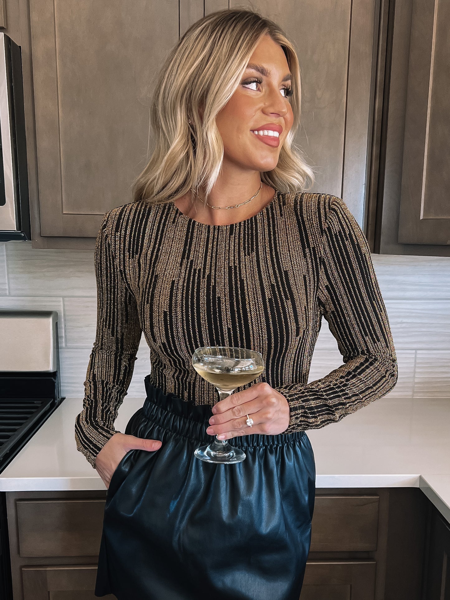 Carrie Underwood Vibes Gold/Black Bodysuit