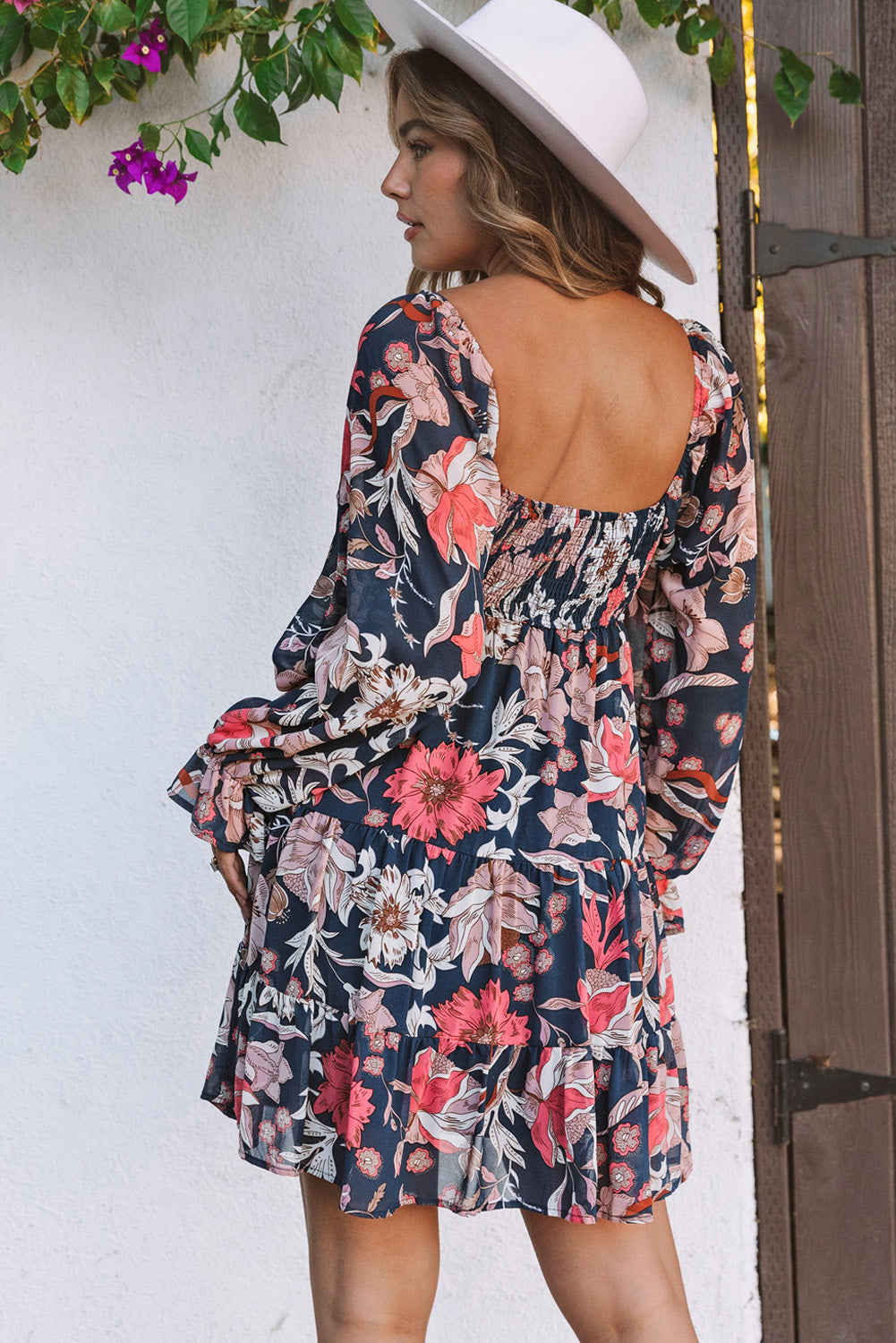 Navy Floral Long Sleeve Dress *PRE ORDER*