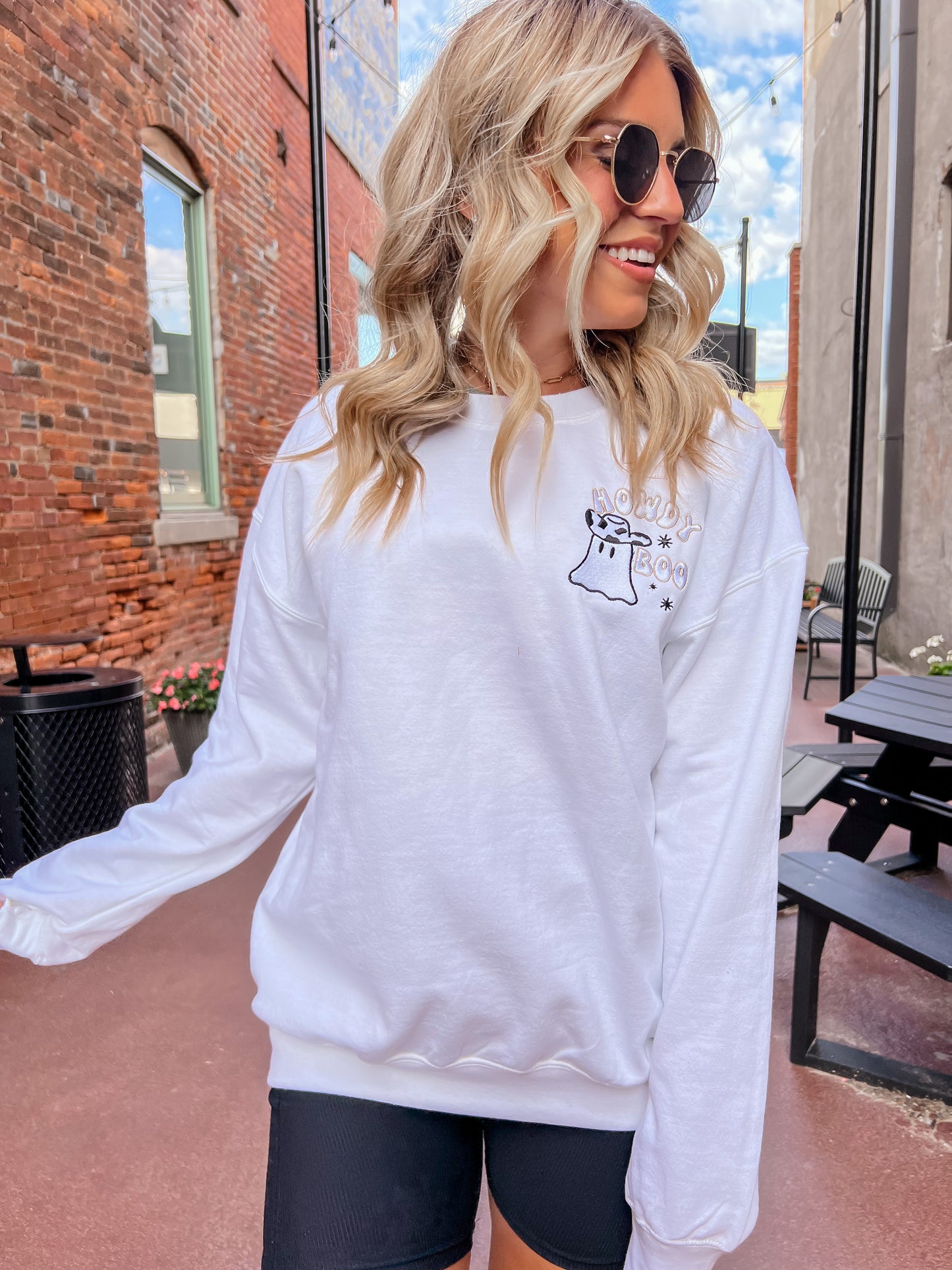 Howdy Boo Embroidered Sweatshirt