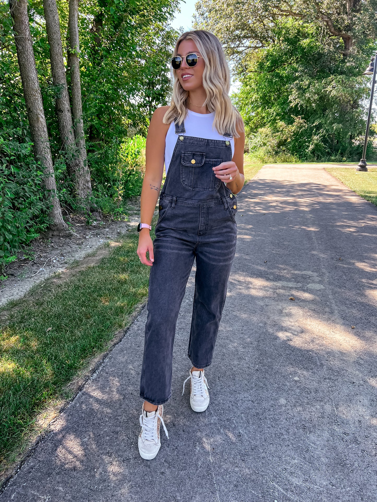 Vintage Black Denim Overalls