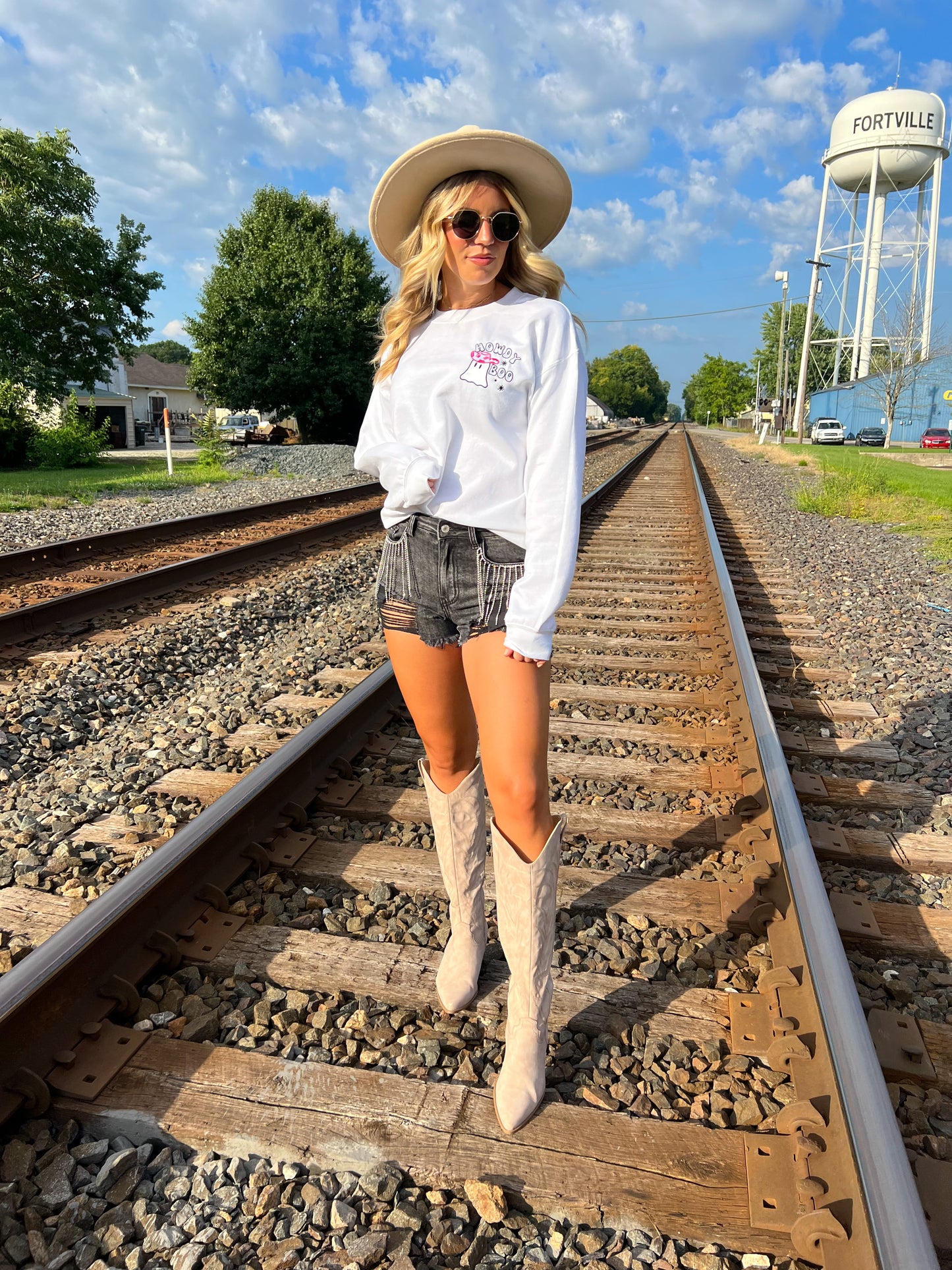 Howdy Boo Embroidered Sweatshirt