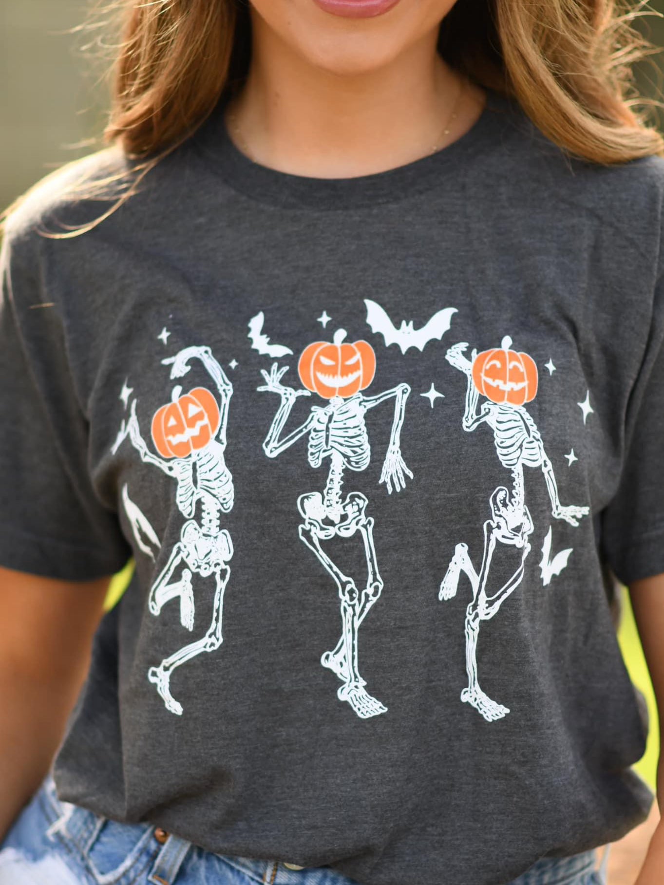 Pumpkin Head Skelly Tee