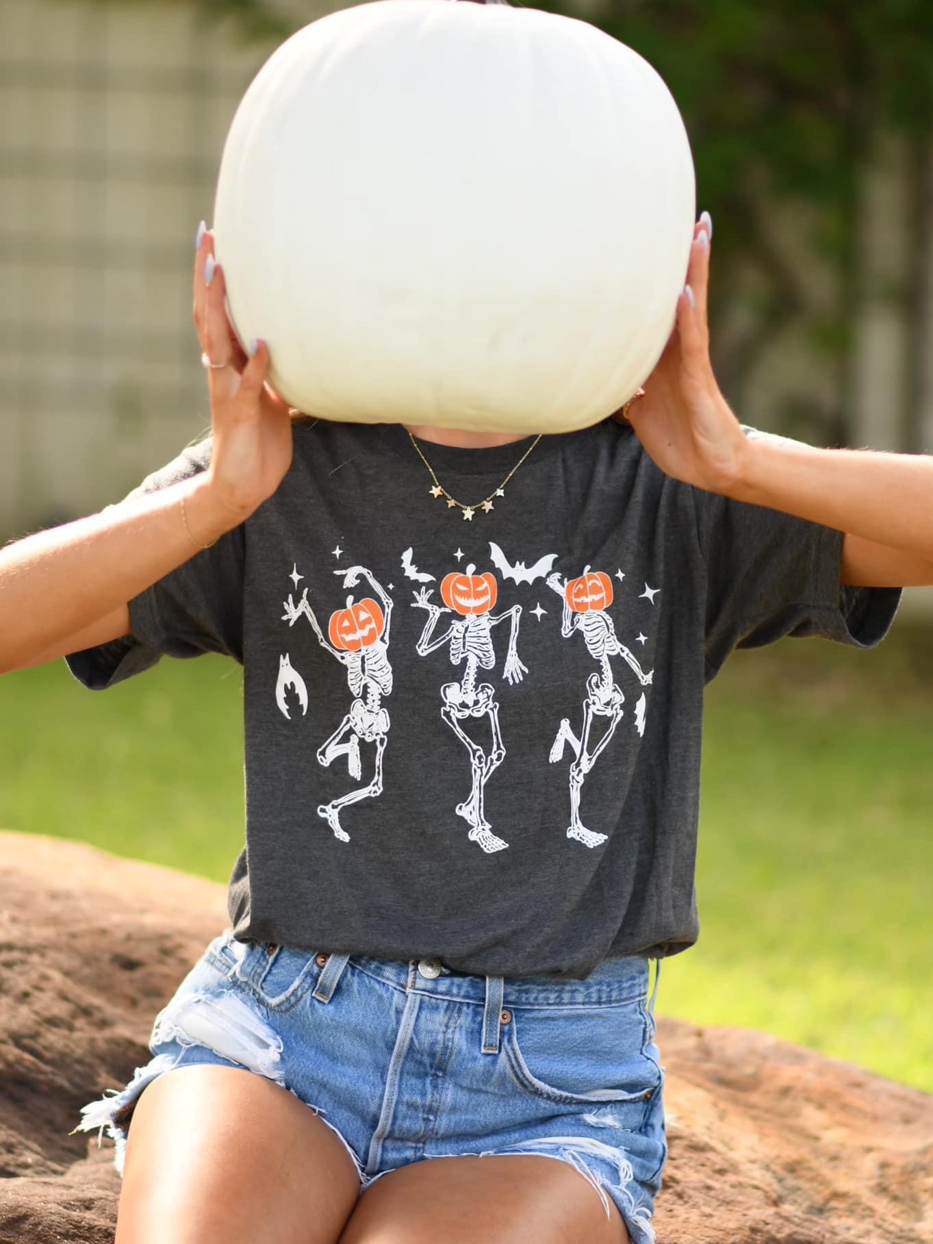 Pumpkin Head Skelly Tee