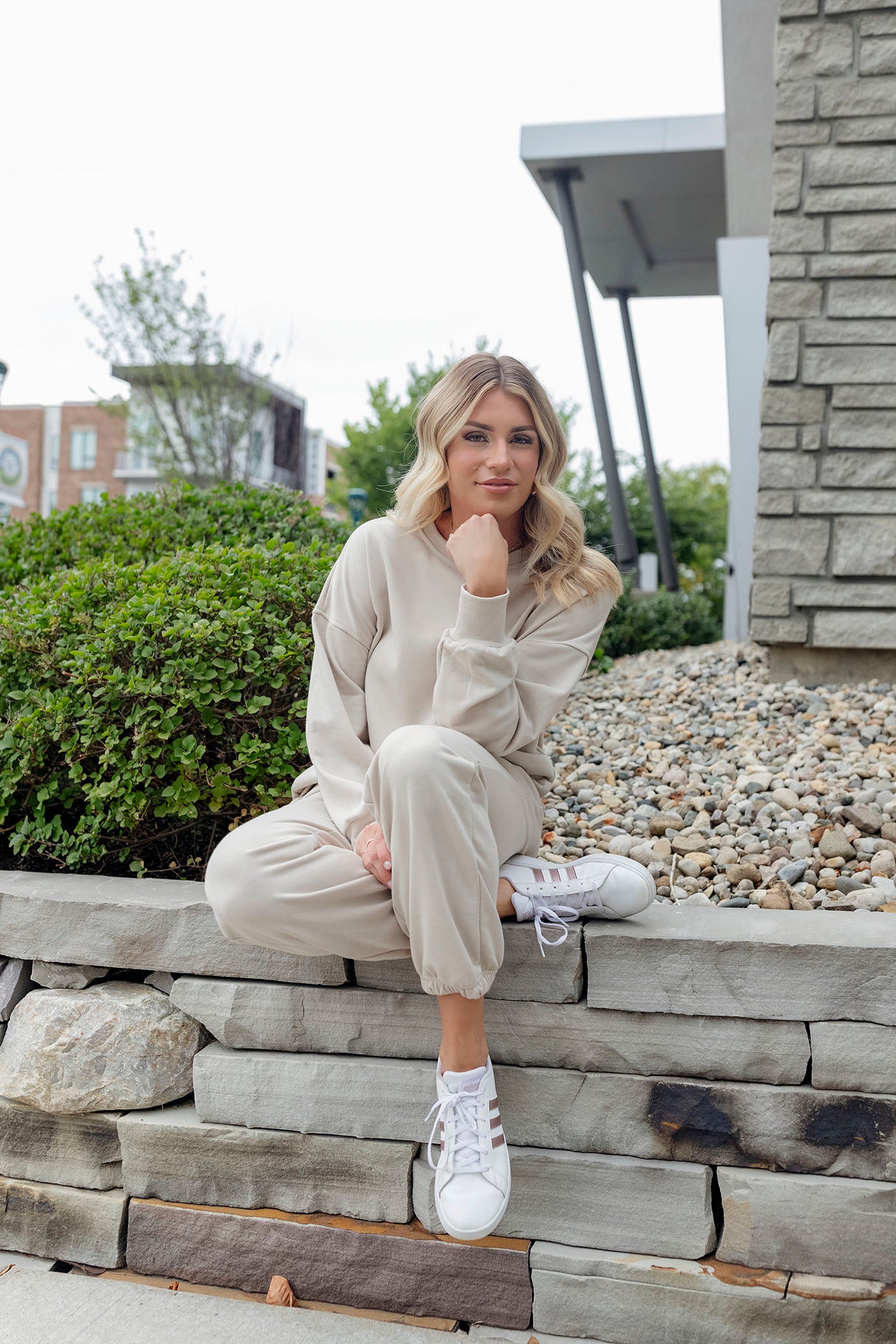 Apricot Long Sleeve Top & Pants Set