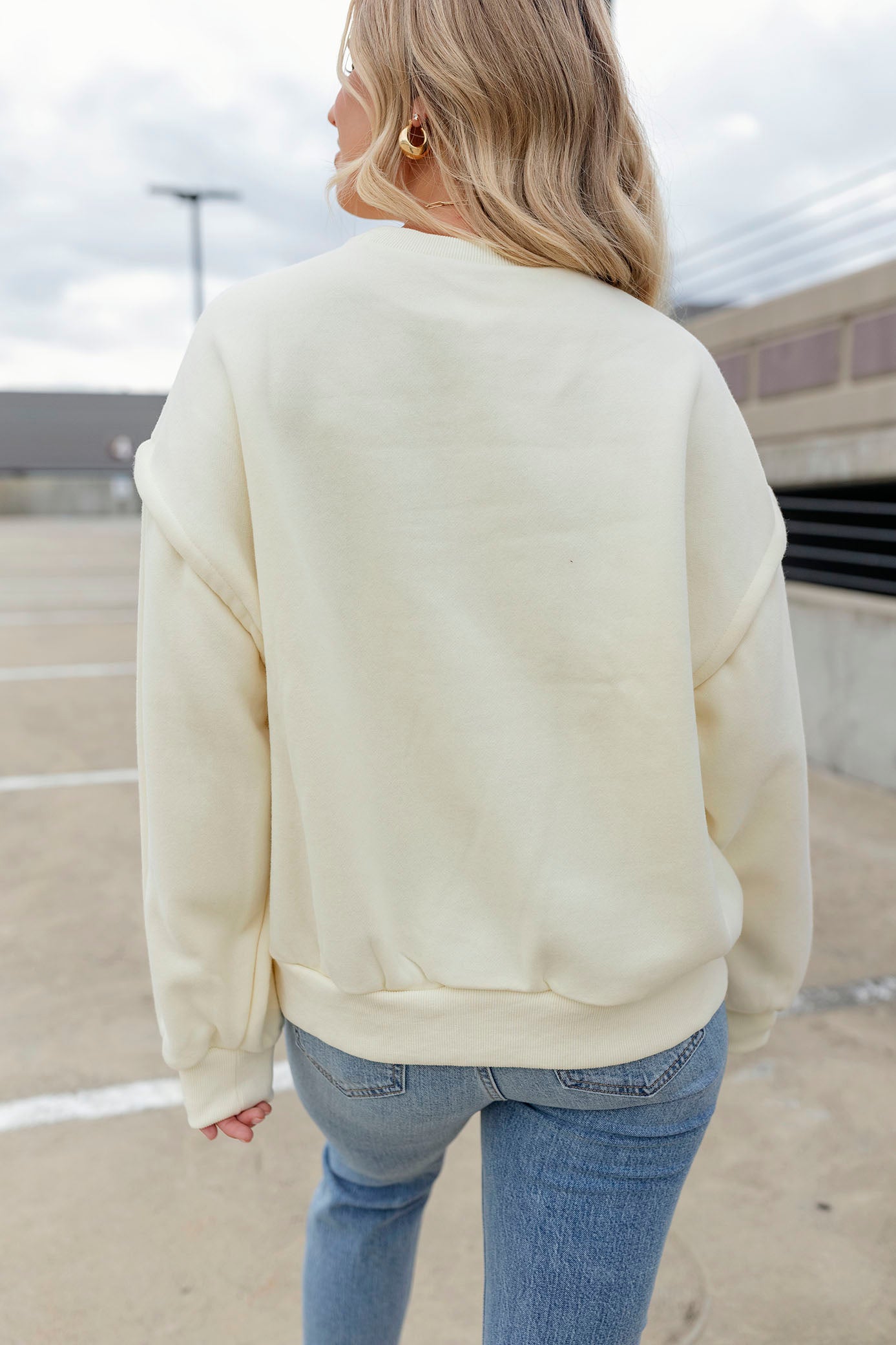Cozy Cream Crew Neck Sweatshirt