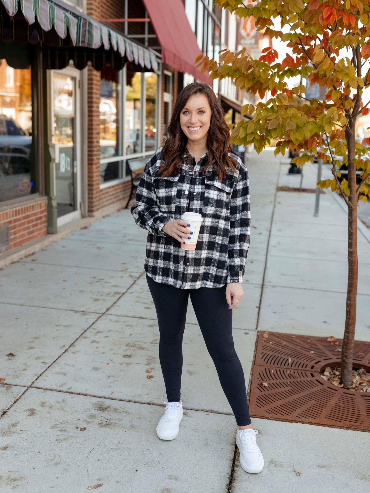 Black Checkered Shacket