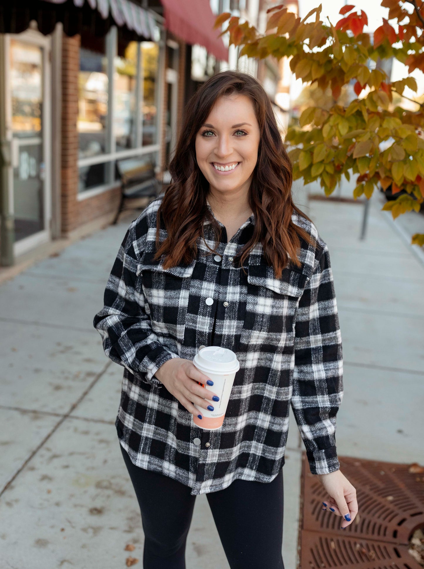 Black Checkered Shacket