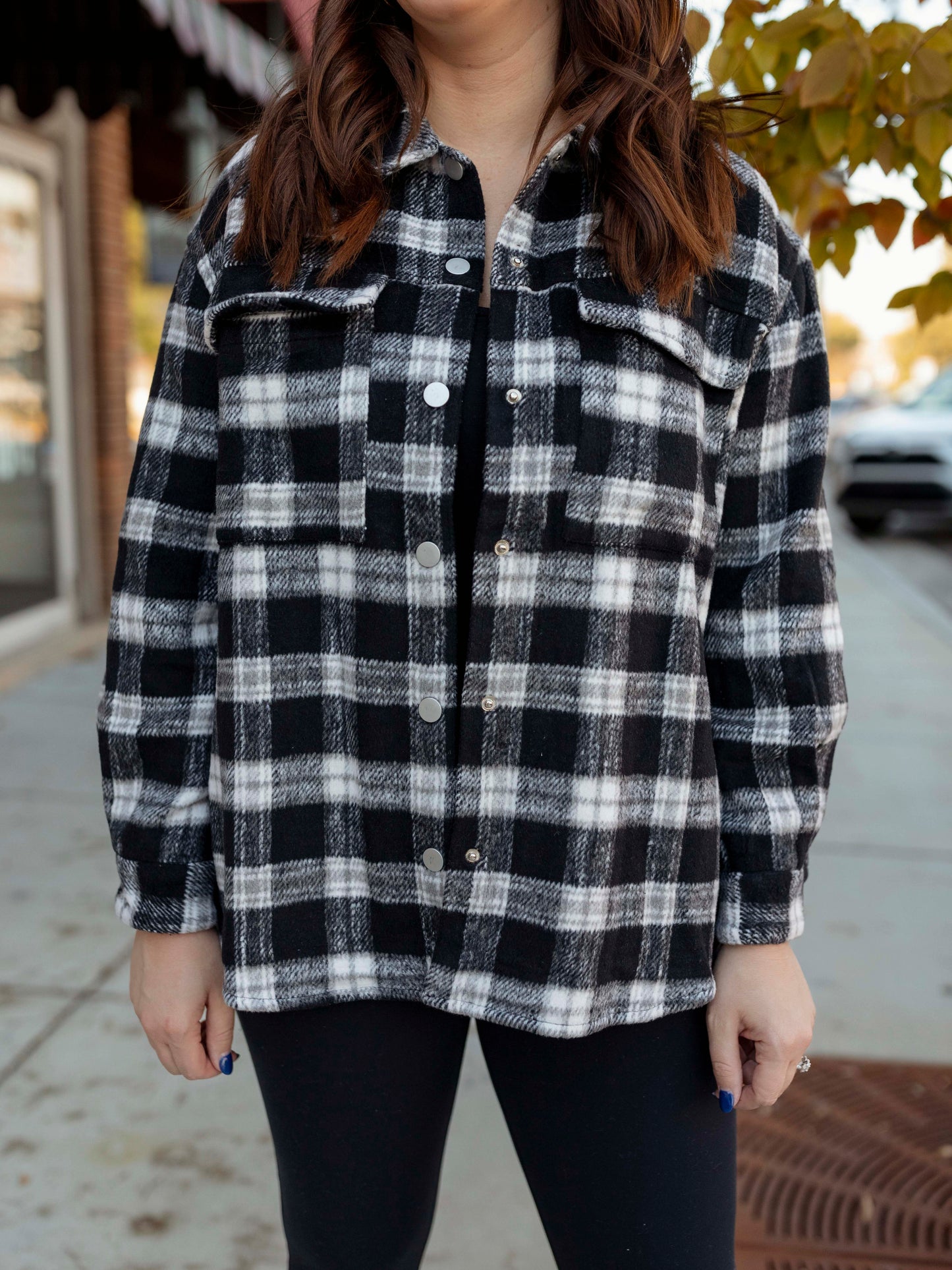 Black Checkered Shacket