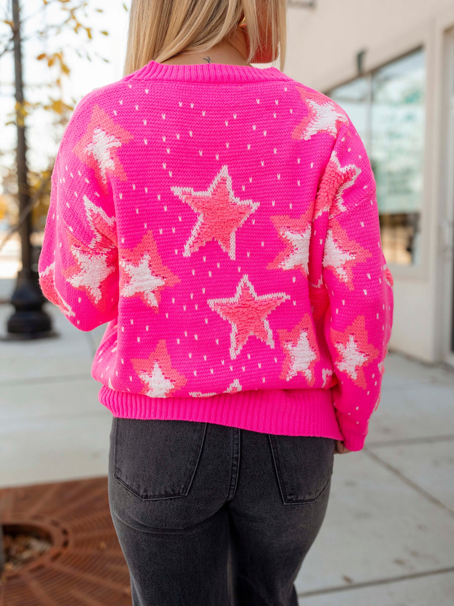 Hot Pink Star Sweater