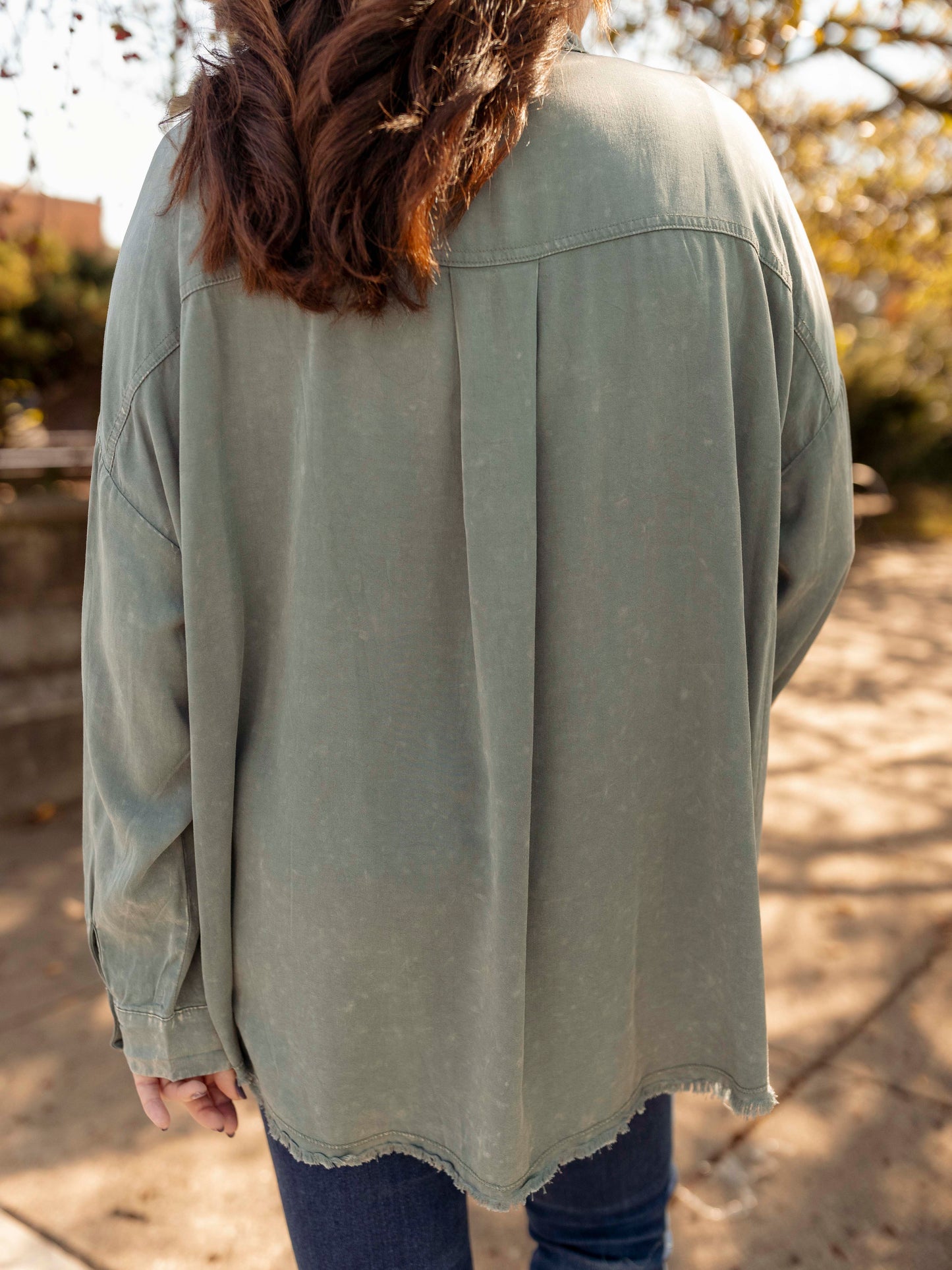 Sage Green Mineral Washed Top