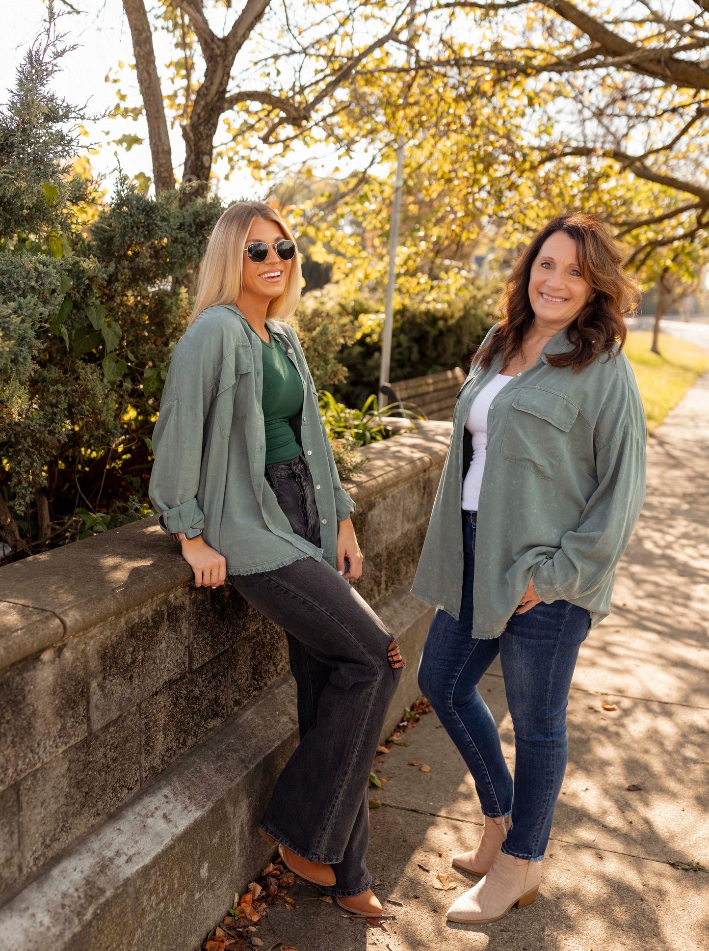 Sage Green Mineral Washed Top