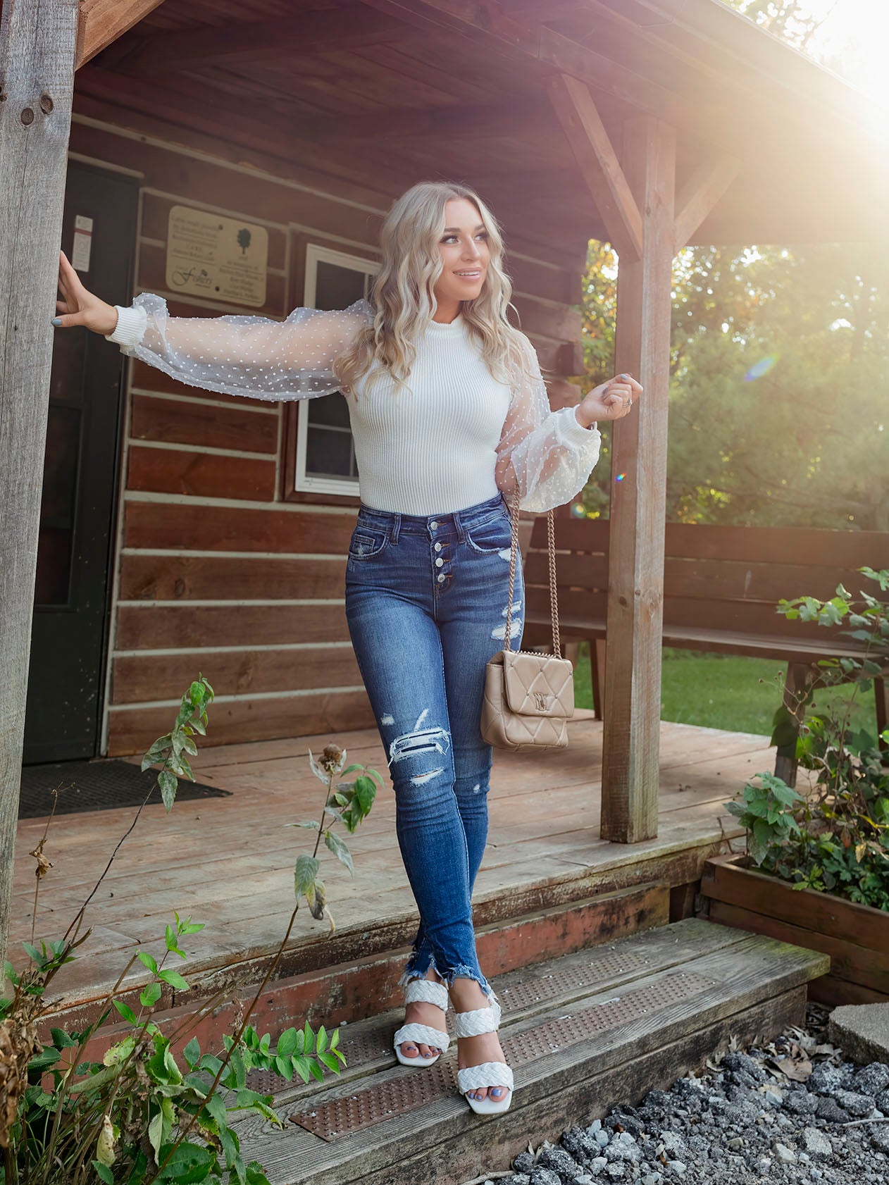White Miss Me Polka Dot Bodysuit