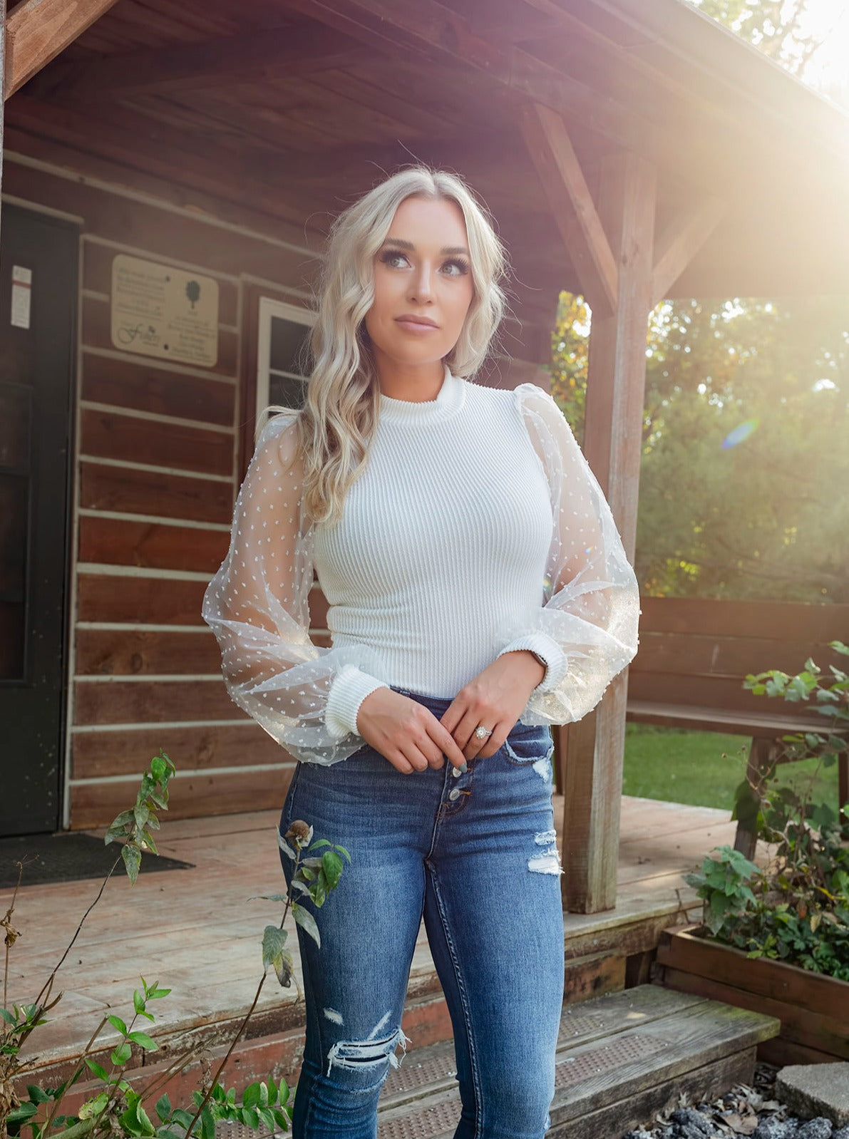 White Miss Me Polka Dot Bodysuit