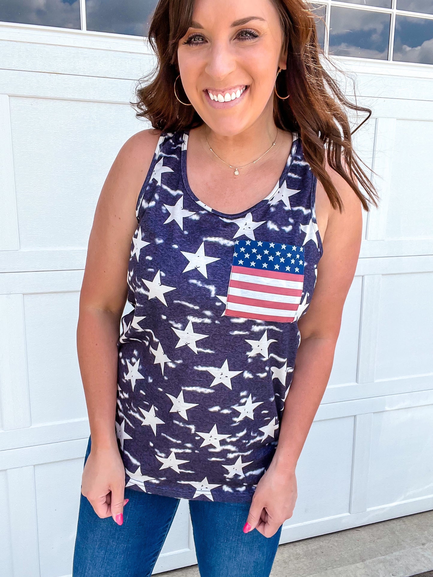 Vintage Flag Pocket Tank