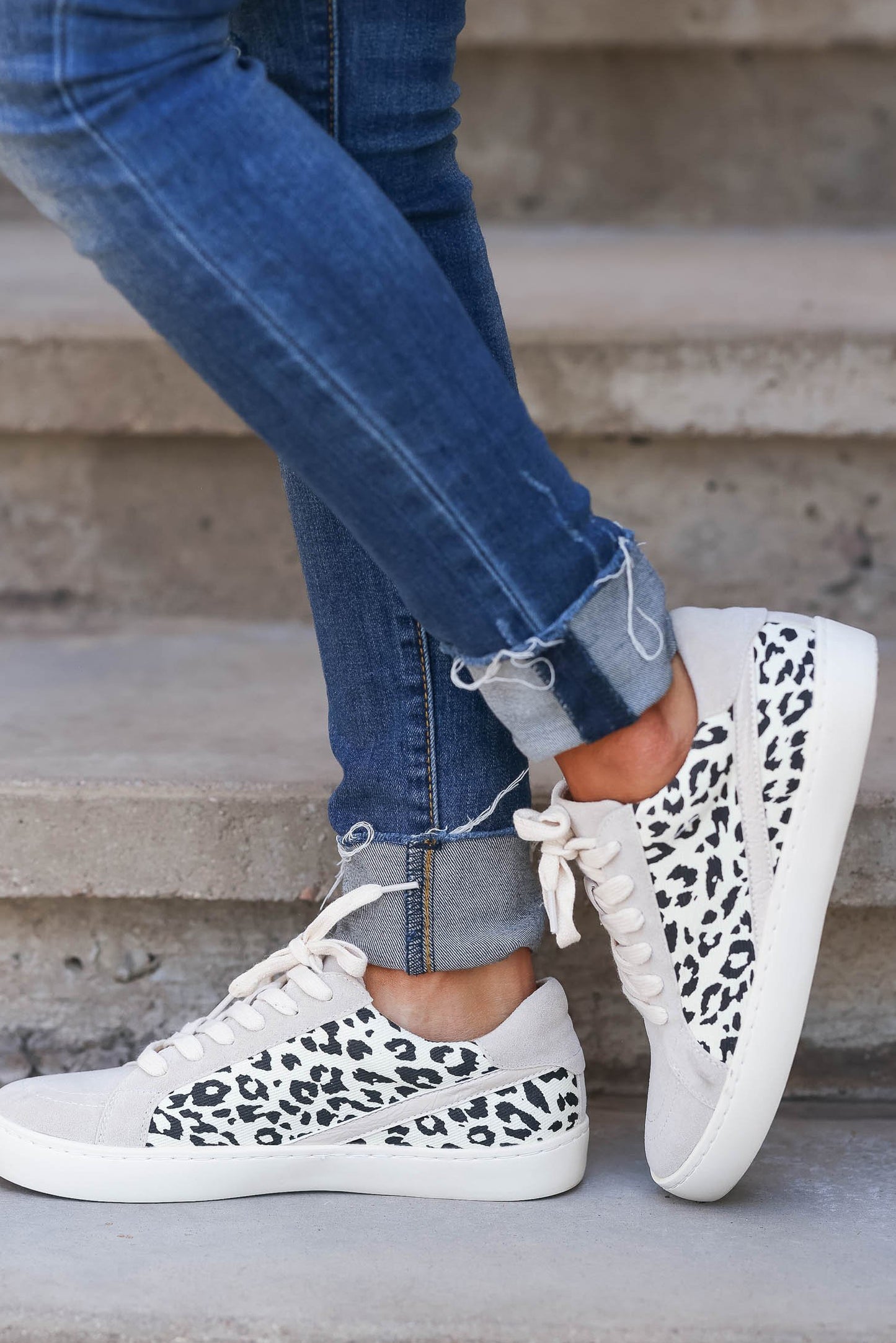 Grey Leopard Sneakers