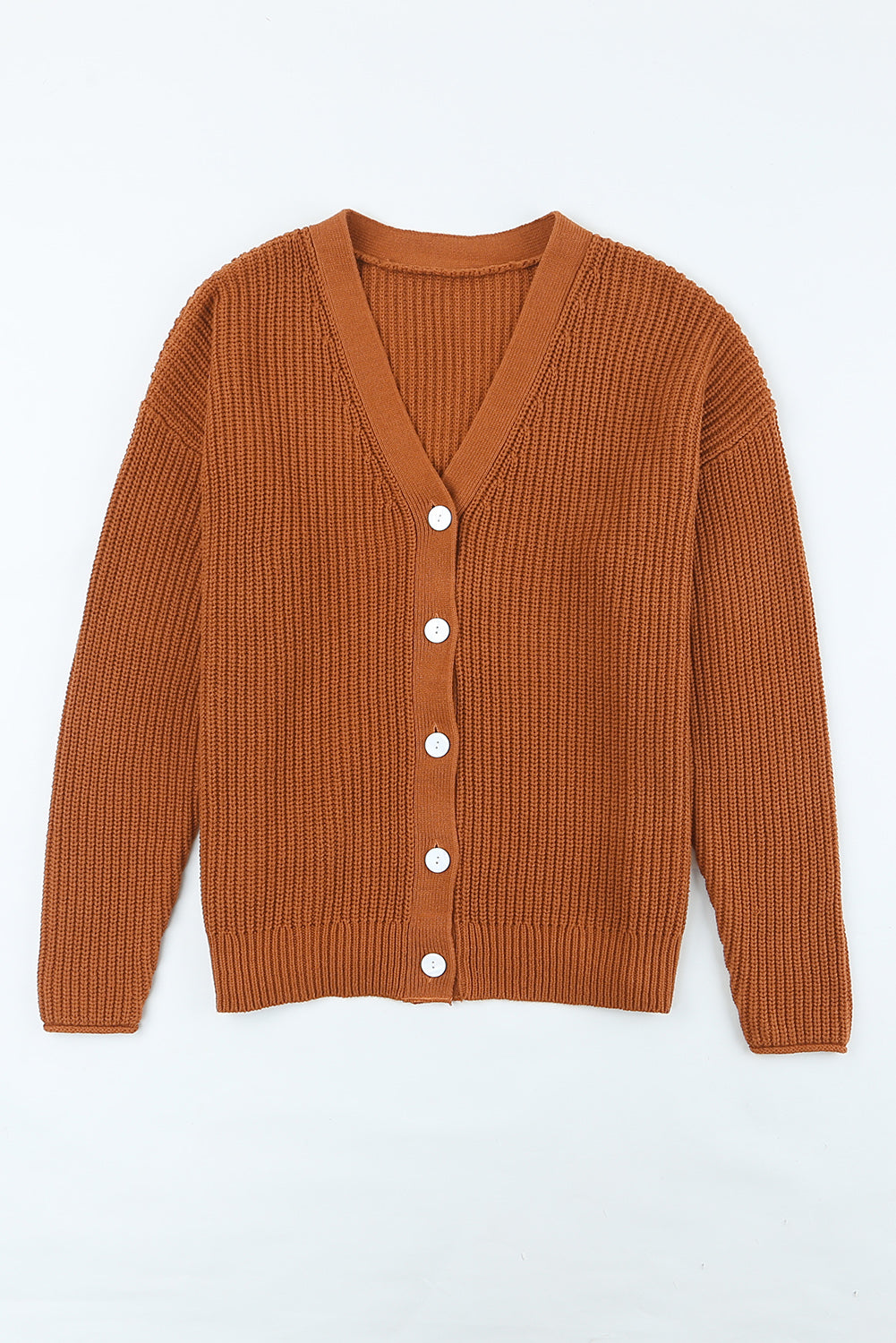 Brown V Neck Cardigan