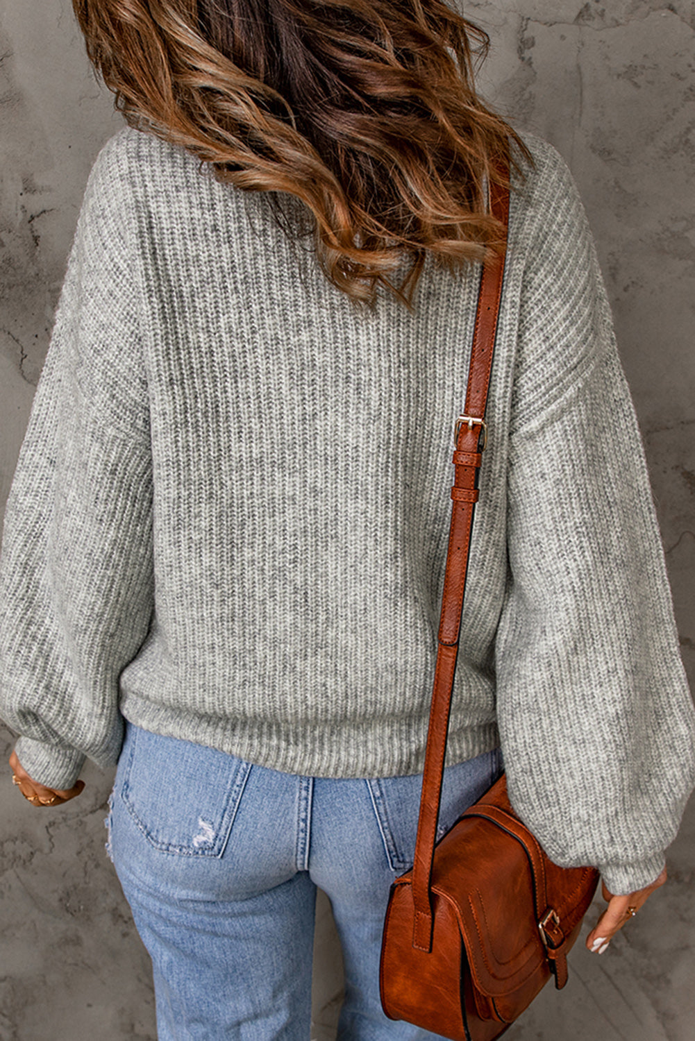 Grey Bishop Sleeve Sweater