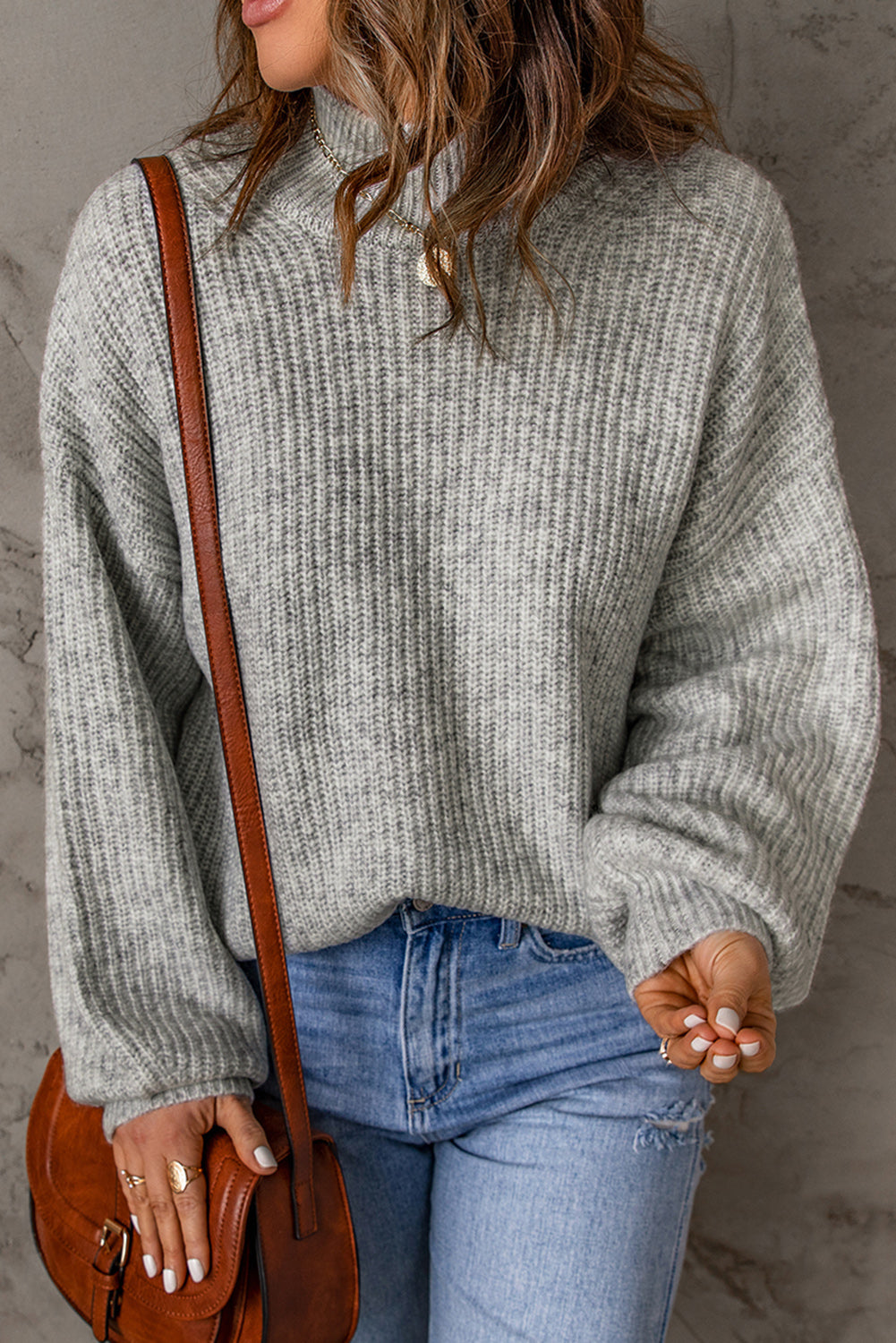 Grey Bishop Sleeve Sweater