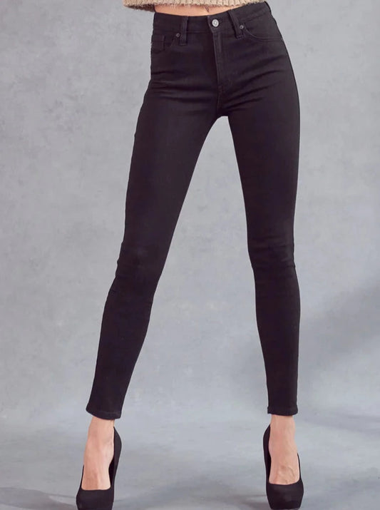 (Size 3, 5)Black Denim High Rise Jeans