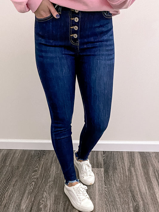 (Size 3)Dark High Rise Skinny KanCan Jeans