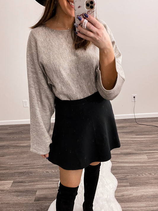 (Size Large)Black A-Line Skirt