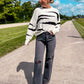 Ivory Zebra Shape Sweater