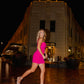 (XS, Medium, Large, XL)Hot Pink Millionaire Mini Dress