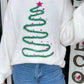 White Christmas Tree Oversized Sweater