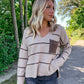 Oatmeal/Brown Striped Sweater