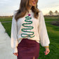 White Christmas Tree Oversized Sweater