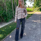 Oatmeal/Brown Striped Sweater