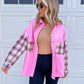 Pink Oversized Shirt Jacket