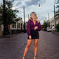 Shine Tonight Purple Sequin Bodysuit