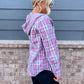 Lavender Plaid Hooded Flannel
