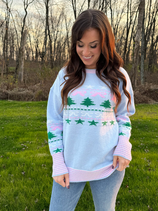 Christmas Tree Rib Sweater