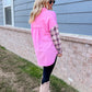 Pink Oversized Shirt Jacket