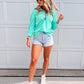 Green Casual Pullover