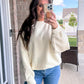 Cozy Cream Crew Neck Sweatshirt