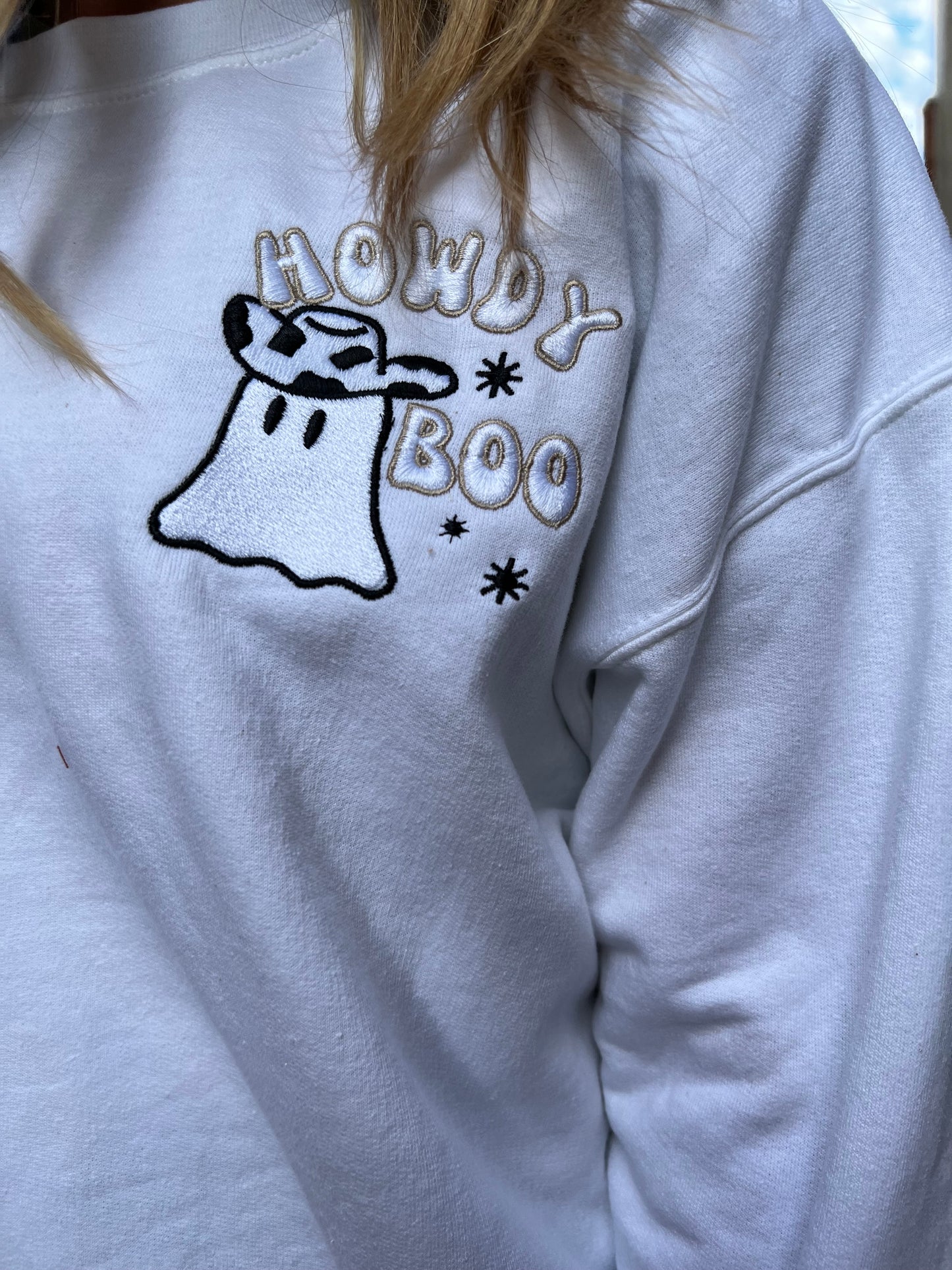 Howdy Boo Embroidered Sweatshirt