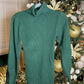 Hunter Green Turtleneck Ribbed Sweater