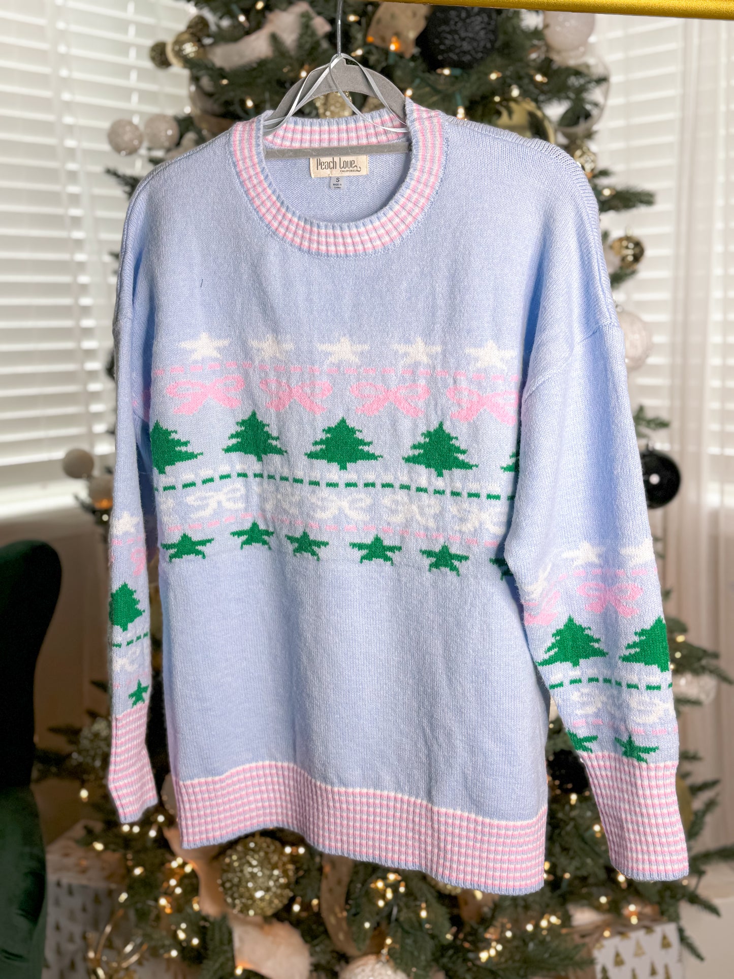 Christmas Tree Rib Sweater