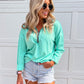 Green Casual Pullover