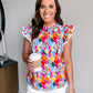 Multicolor Abstract Print Blouse