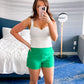 (Size Small)Kelly Green High Waisted Shorts