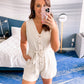 Natural Colored Short Sleeve Romper
