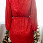 Red Sequin Holiday Dress