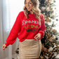 Red Sparkle All The Way Sweater