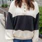 (Size Medium)Black/Ivory Oversized Sweatshirt