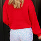 Red Sparkle All The Way Sweater